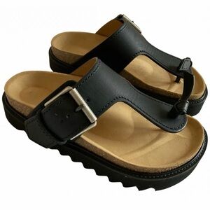 Acne Studios Platform Leather Sandals Black size 37